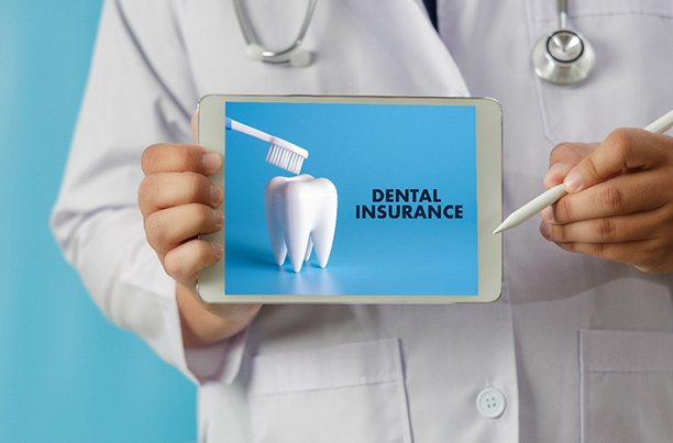 Dental insurance image on a tablet